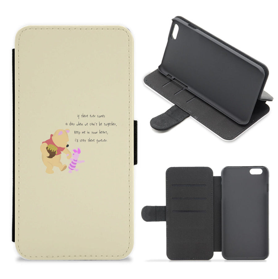 I'll Stay There Forever - Winnie The Pooh Flip / Wallet Phone Case