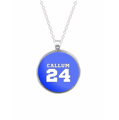 Dark Blue - Personalised Football Necklace