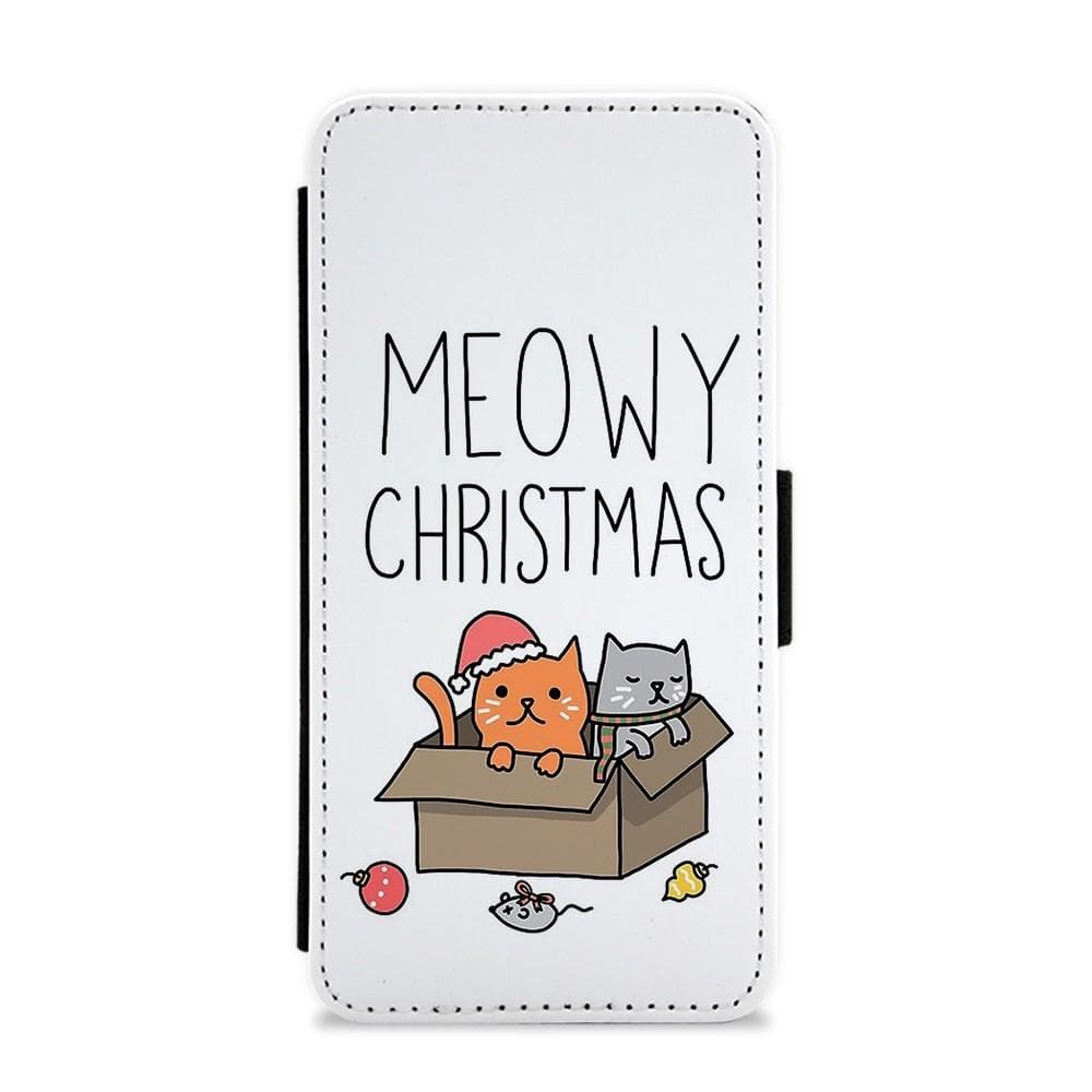 Meowy Christmas Flip / Wallet Phone Case - Fun Cases