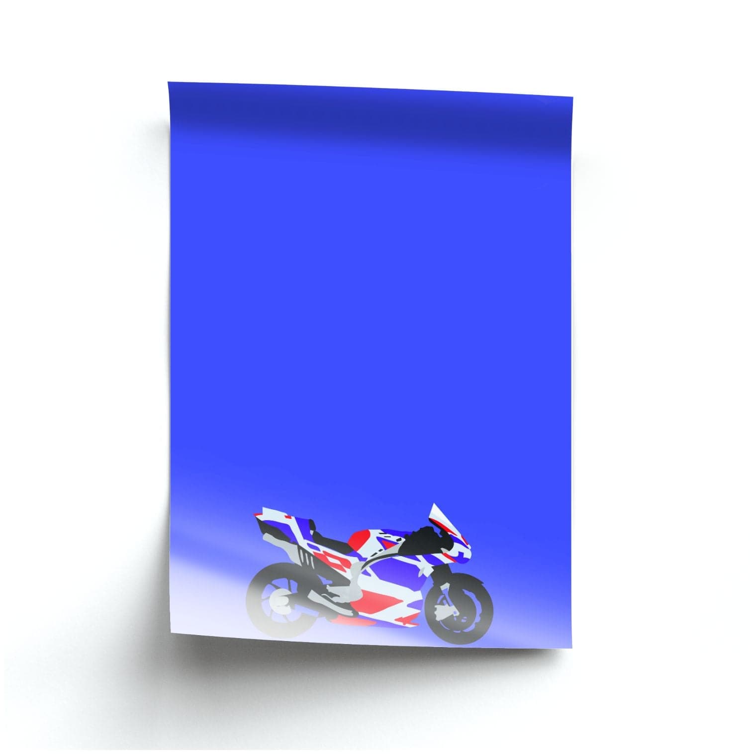 Red And Purple Motorbike - Motorbike Poster