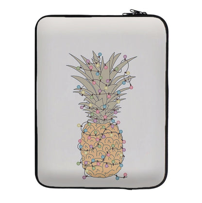 Pinapple Christmas Lights Laptop Sleeve