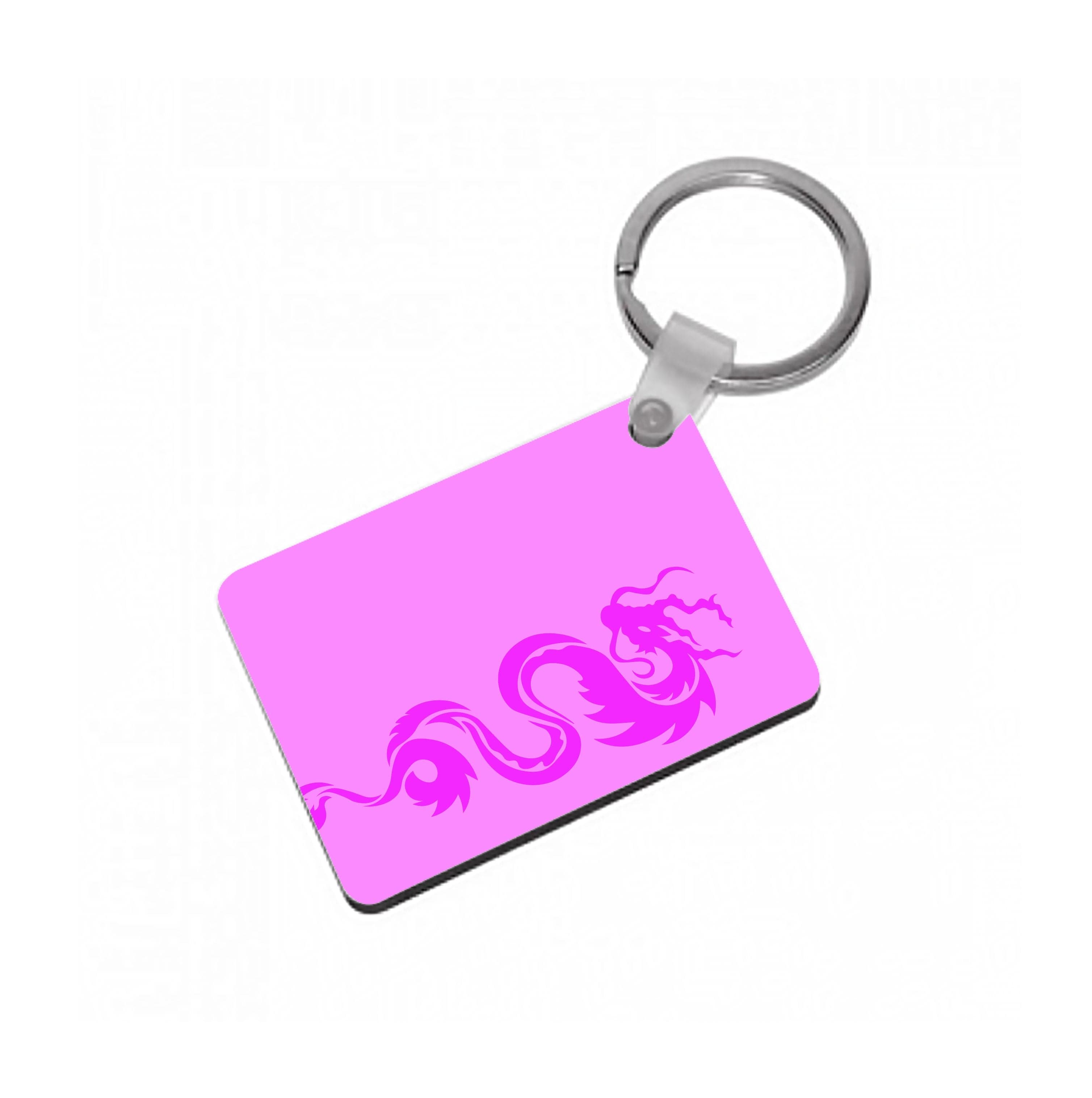 Pink Side Dragon  Keyring