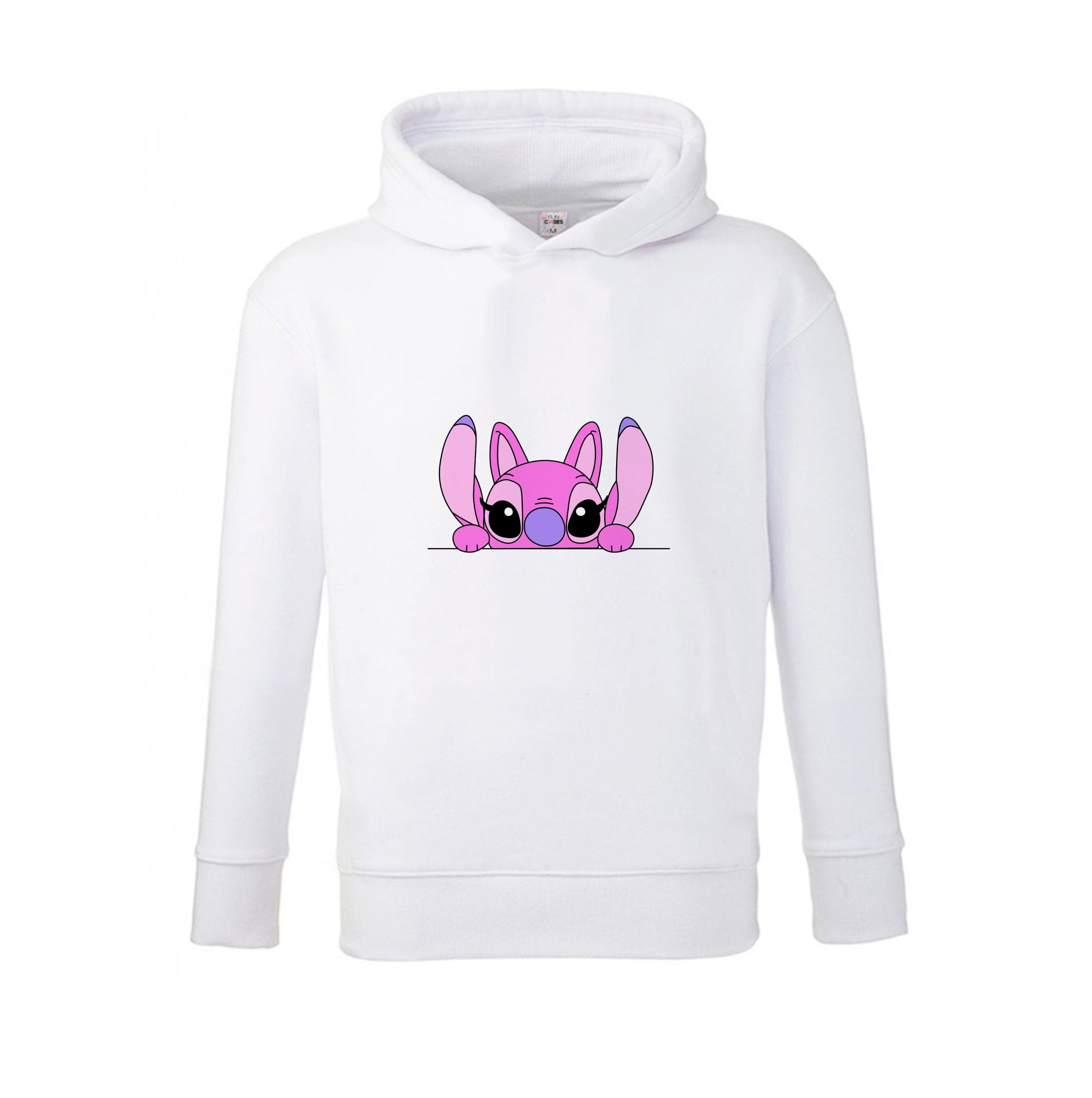 Angel Leaning - Pink Alien Kids Hoodie