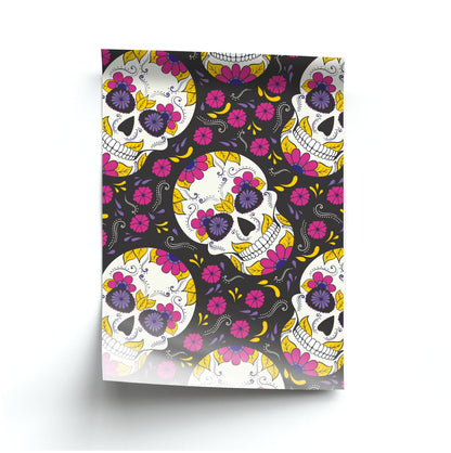 Calavera Pattern - Halloween Poster