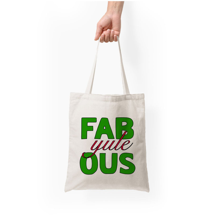 Fab-Yule-Ous Red - Christmas Puns Tote Bag