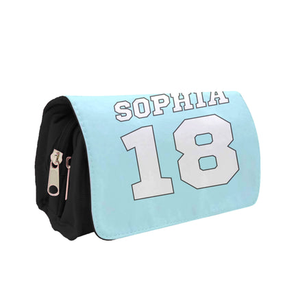 Light Blue - Personalised Football Pencil Case