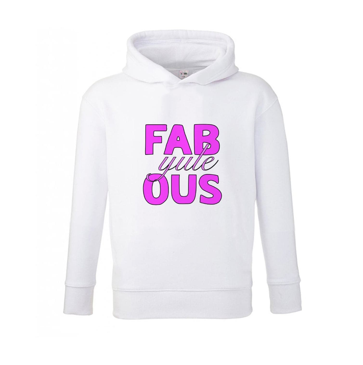 Fab-Yule-Ous Pink - Christmas Puns Kids Hoodie