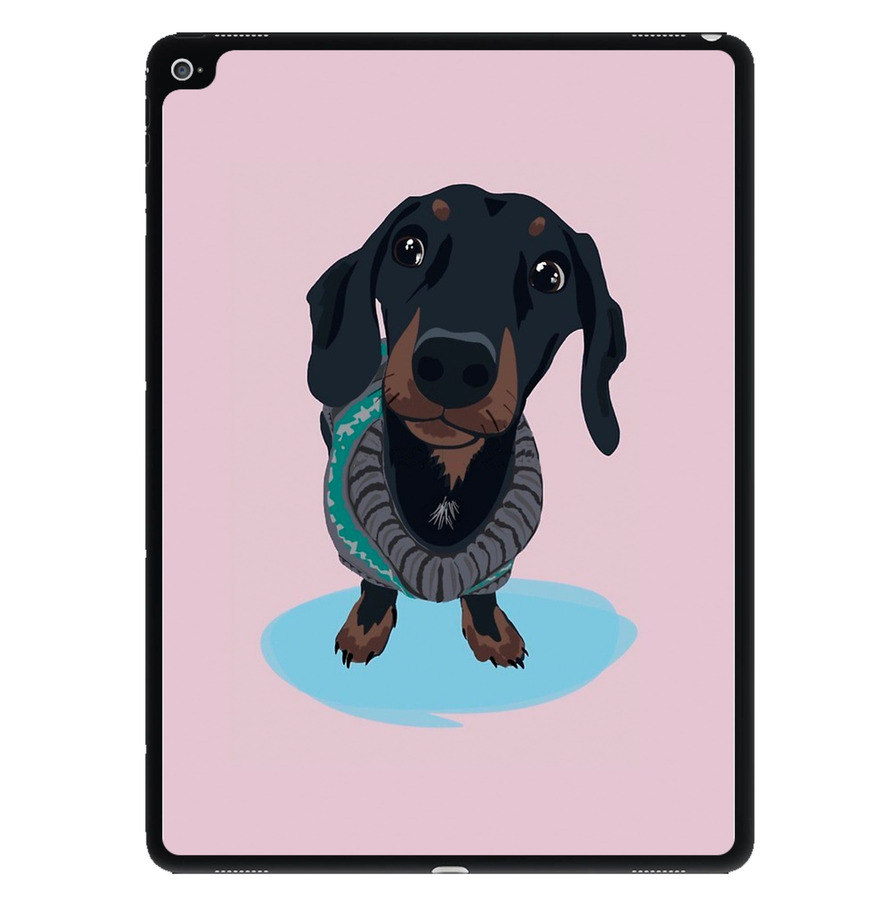 Cartoon Dachshund iPad Case