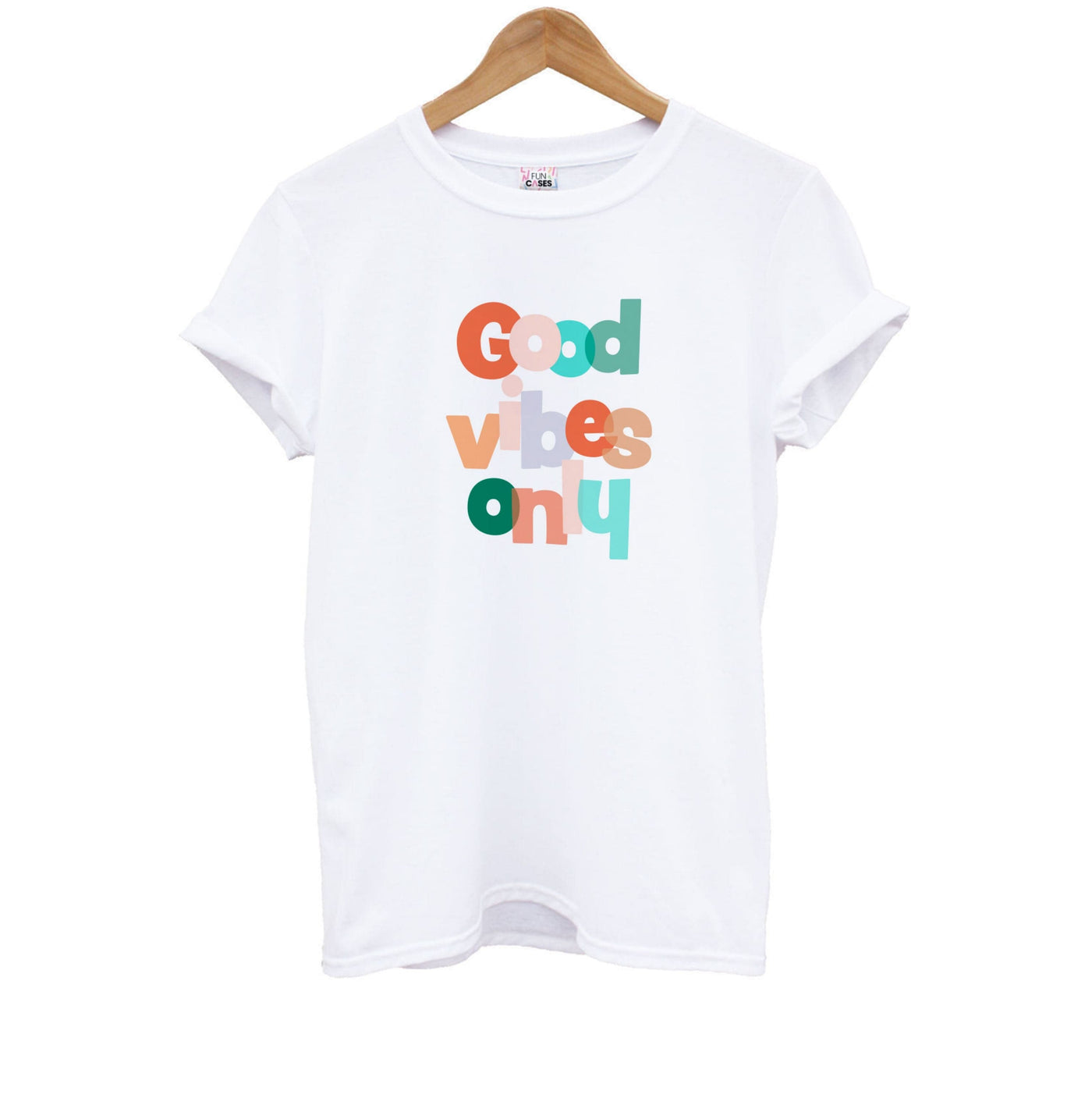 Colourful Good Vibes Only Kids T-Shirt