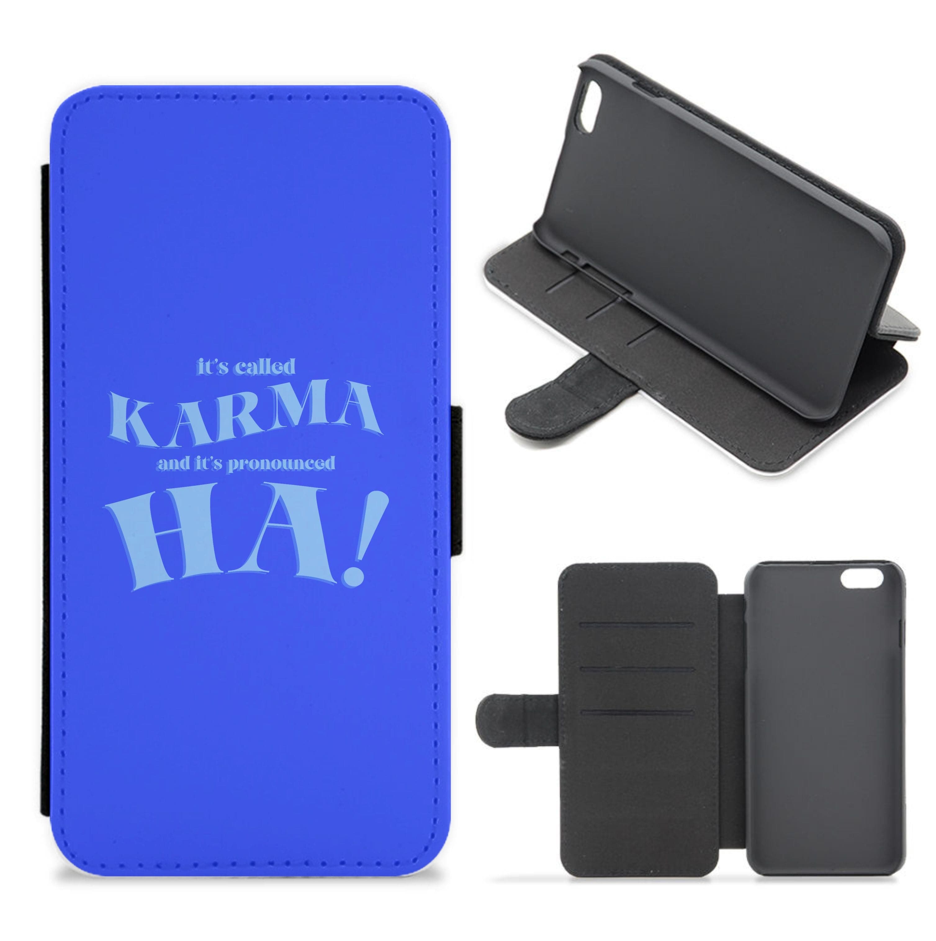 It's Called Karma - Funny Quotes Flip / Wallet Phone Case