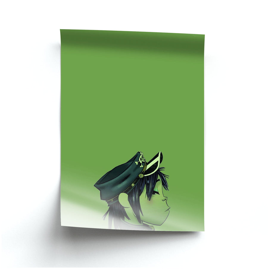 Green 2d - Gorillaz Poster