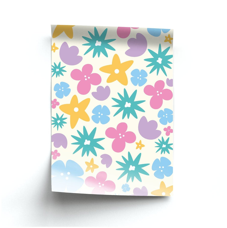 Playful Flowers - Floral Patterns Poster