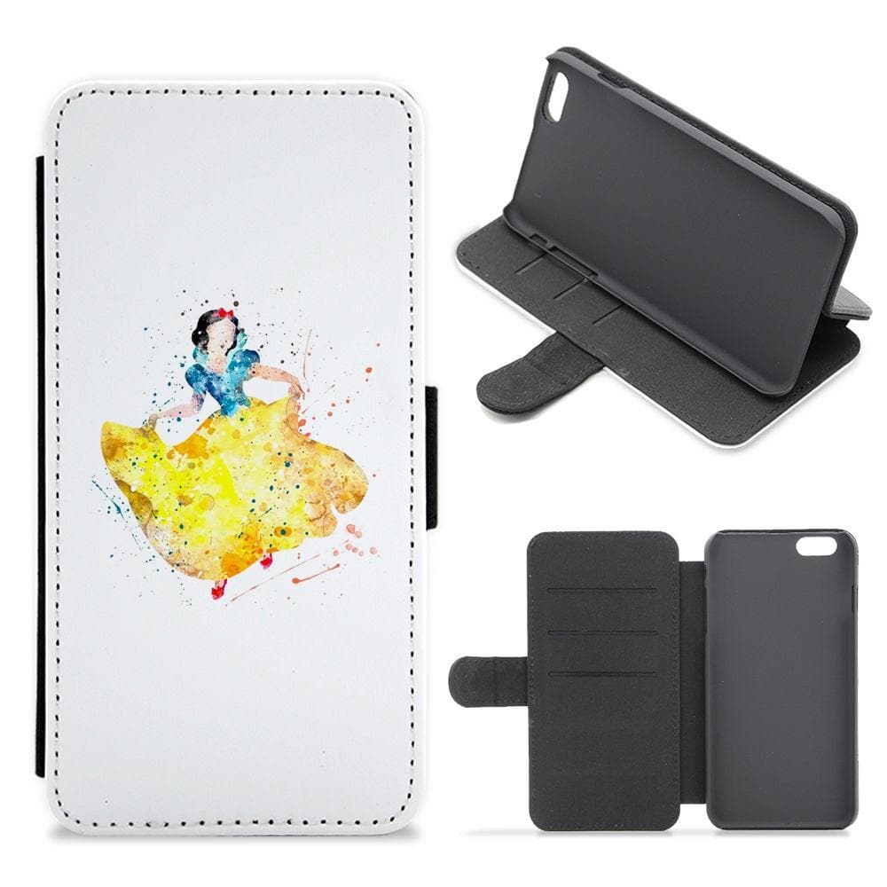 Watercolour Snow White Disney Flip / Wallet Phone Case - Fun Cases