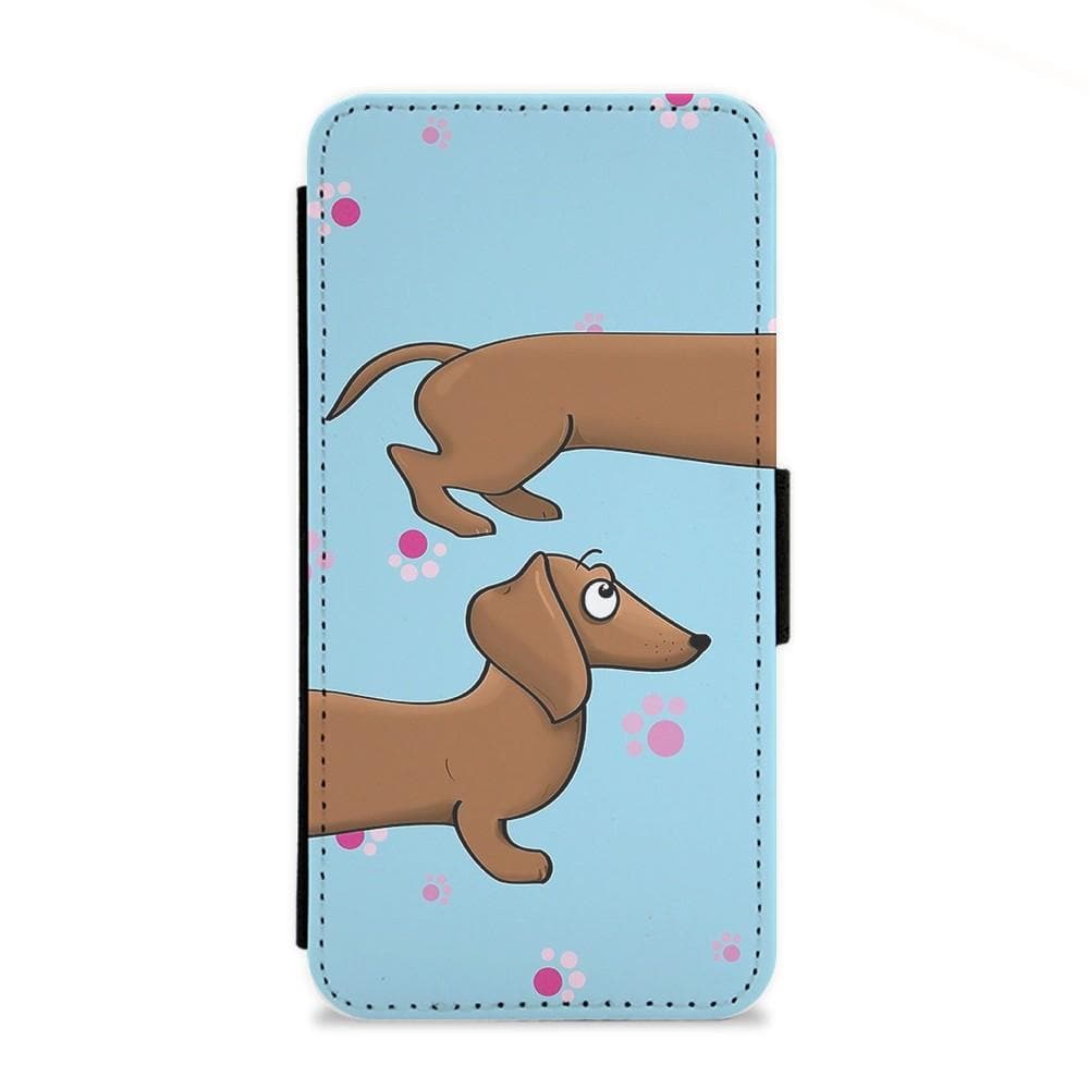 Dachshund 360 Flip Wallet Phone Case - Fun Cases