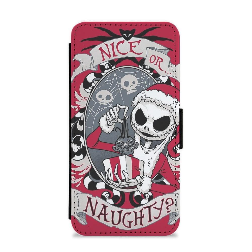 Nice Or Naughty - A Nightmare Before Christmas Flip Wallet Phone Case