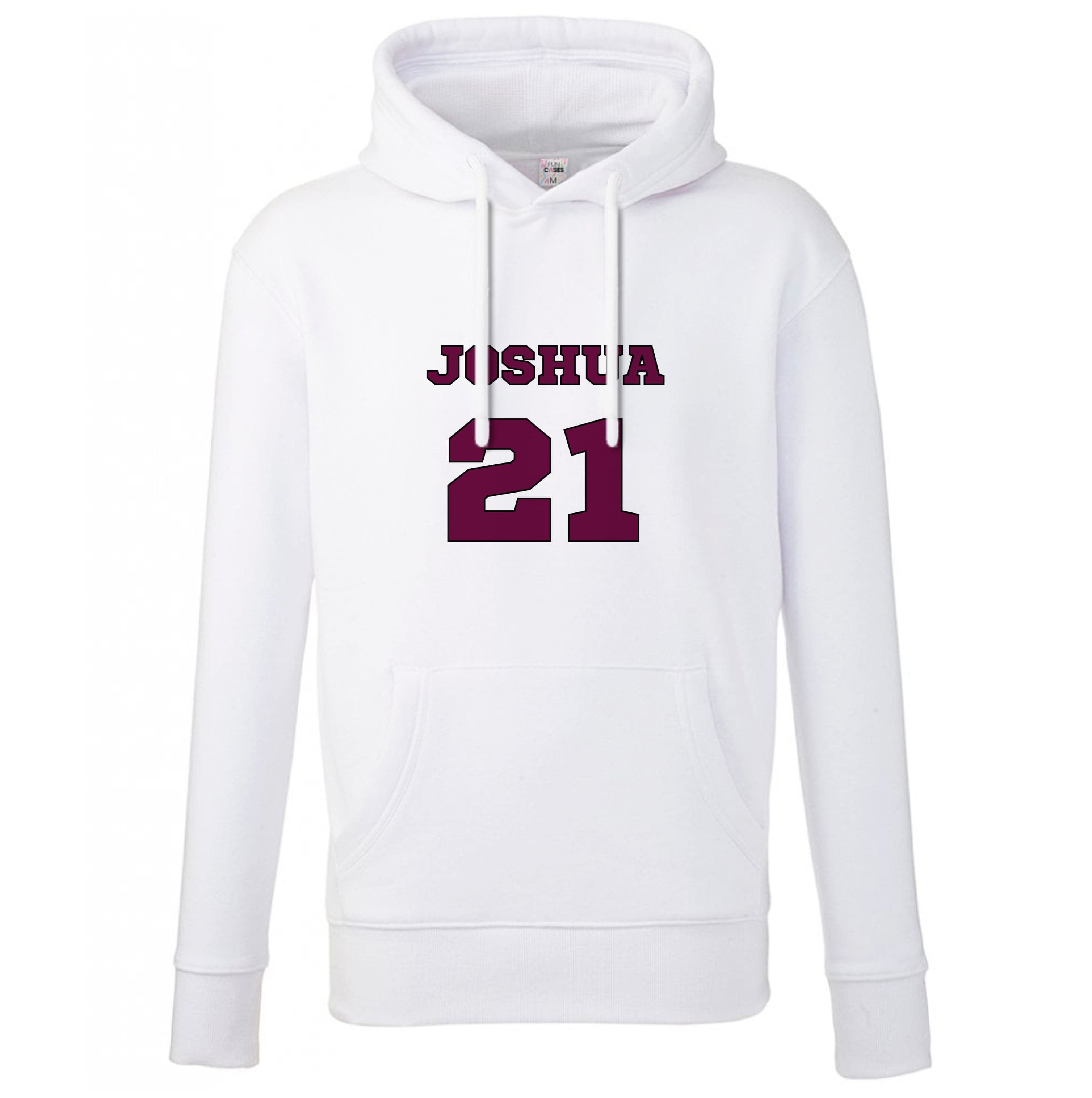 Burgundy - Personalised Football Hoodie