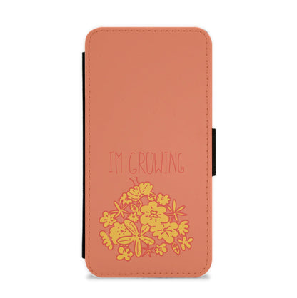 I'm Growing - Floral Flip / Wallet Phone Case