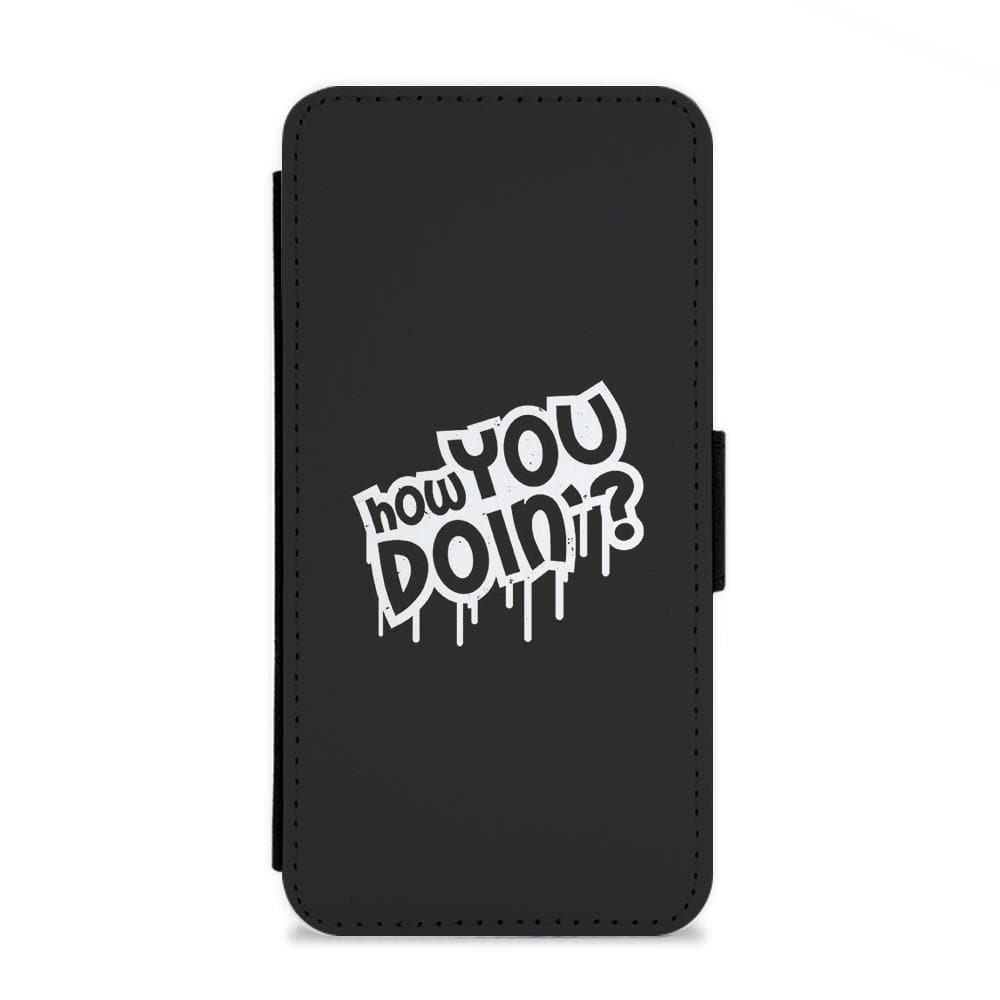 How You Doin - Black Friends Flip Wallet Phone Case - Fun Cases