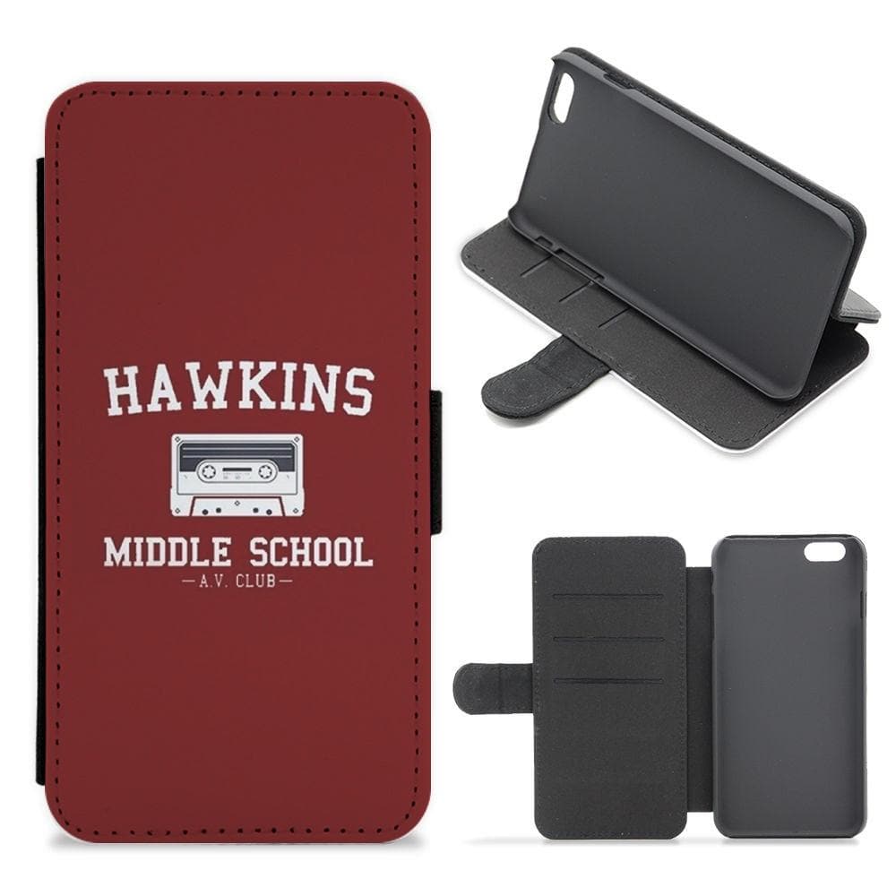 Hawkins Middle School - Stranger Things Flip Wallet Phone Case - Fun Cases