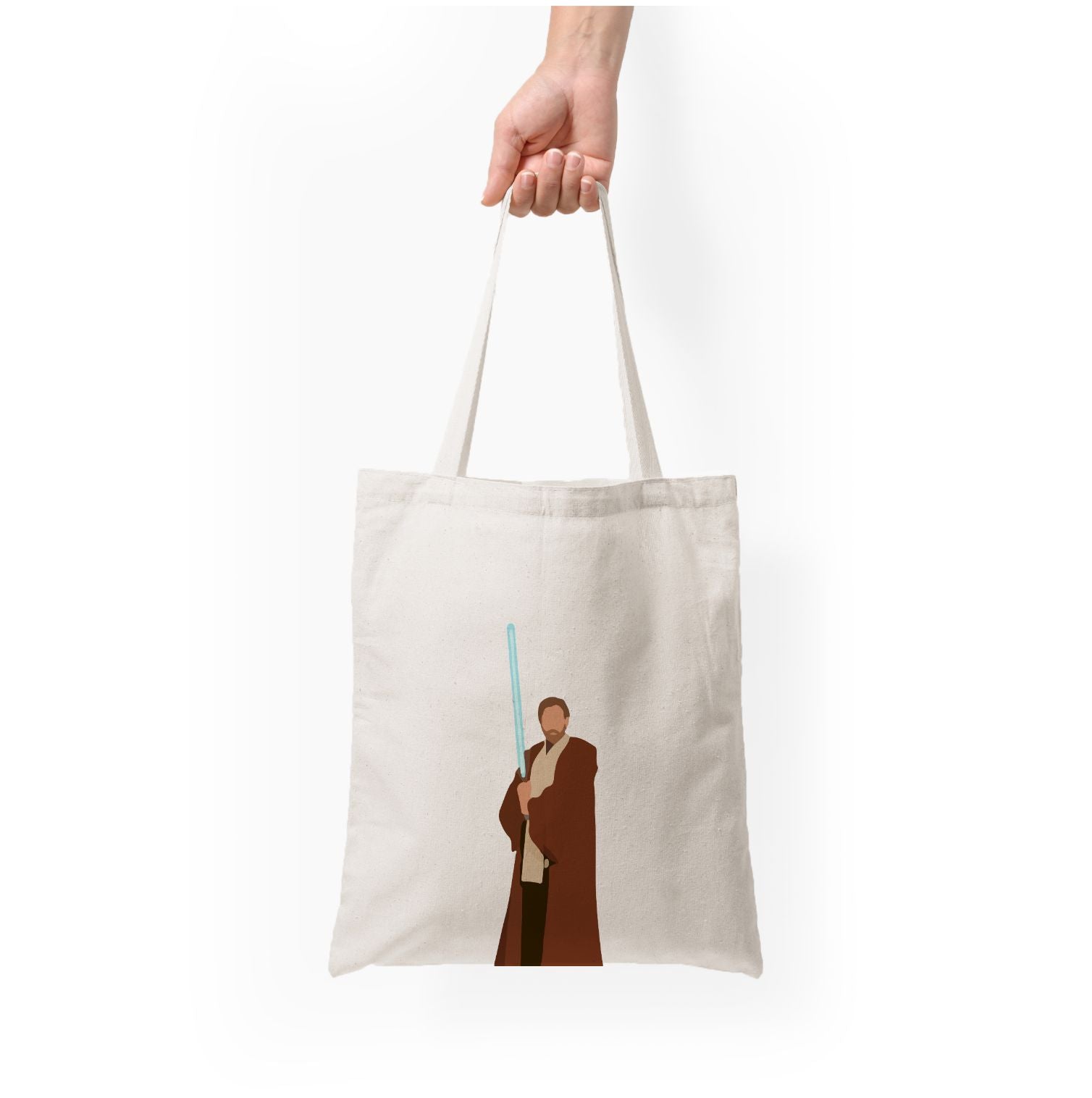 Kenobi Blue Lightsaber Tote Bag