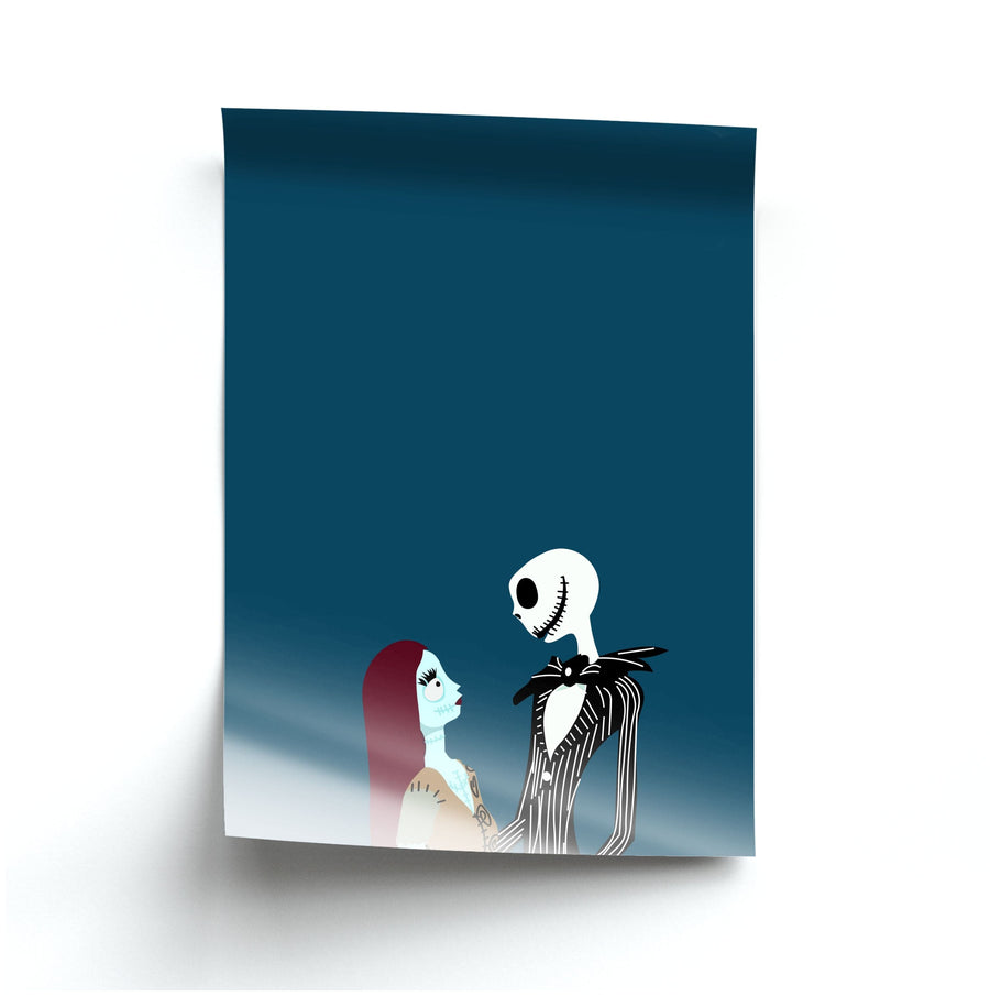 Sally And Jack Affection - Nightmare Before Christmas Poster