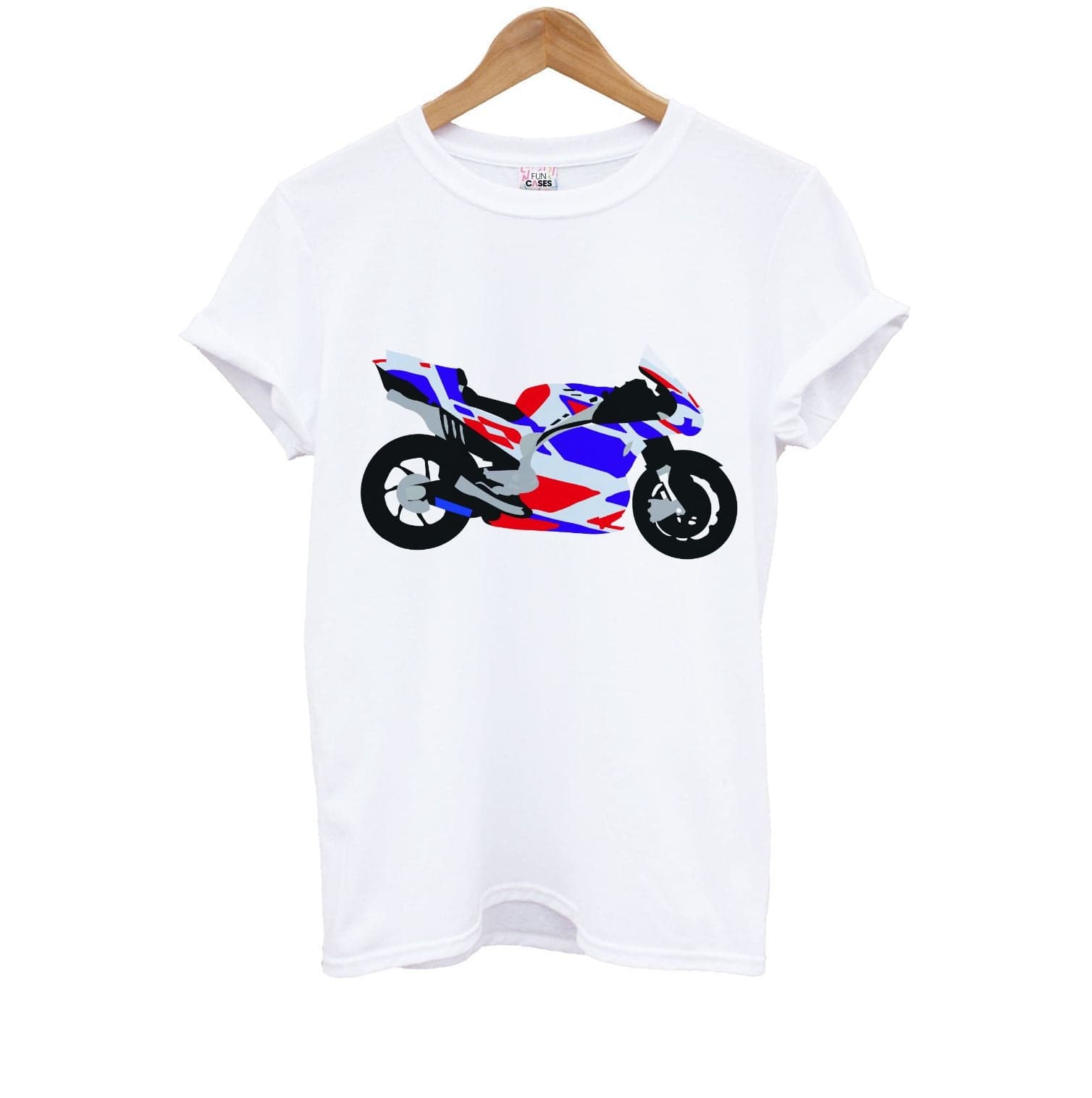 Red And Purple Motorbike - Motorbike Kids T-Shirt