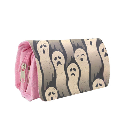 Vintage Wriggly Ghost Pattern Pencil Case