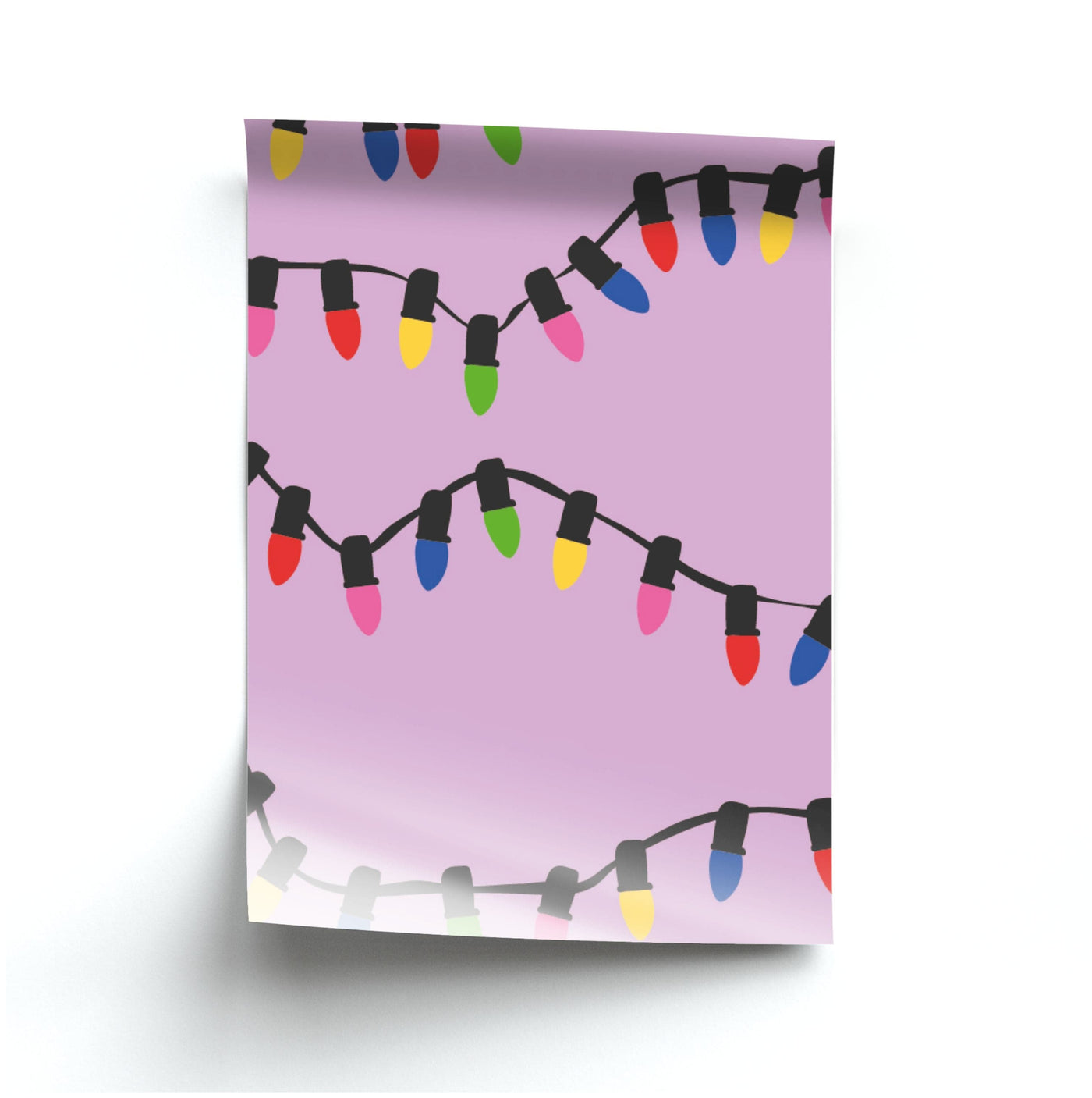 Pink Lights - Christmas Patterns Poster