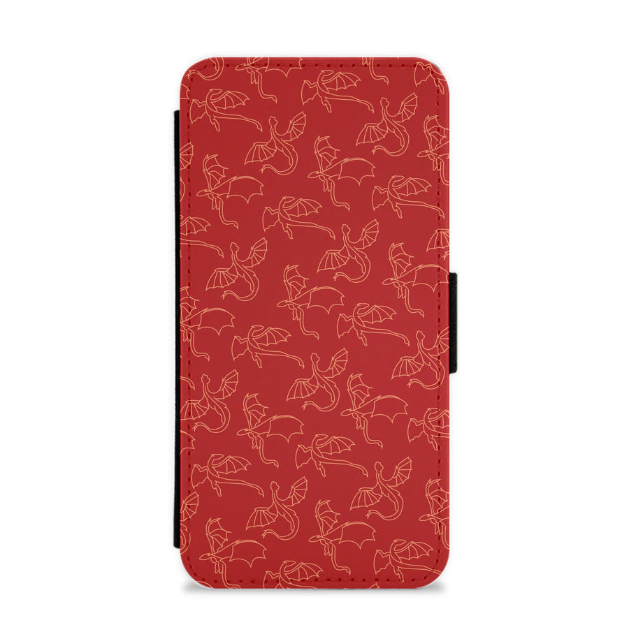 Flying Dragons - Dragon Patterns Flip / Wallet Phone Case