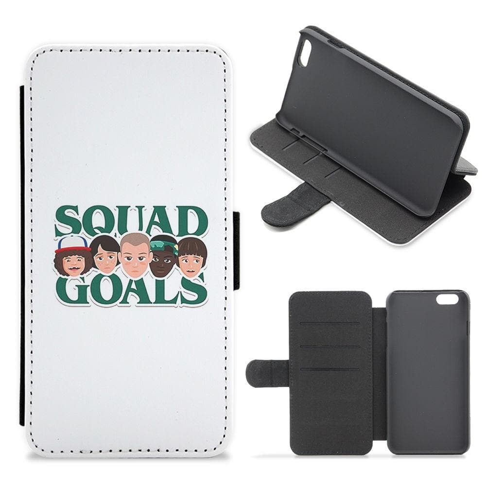 Stranger Things Squad Goals Flip Wallet Phone Case - Fun Cases