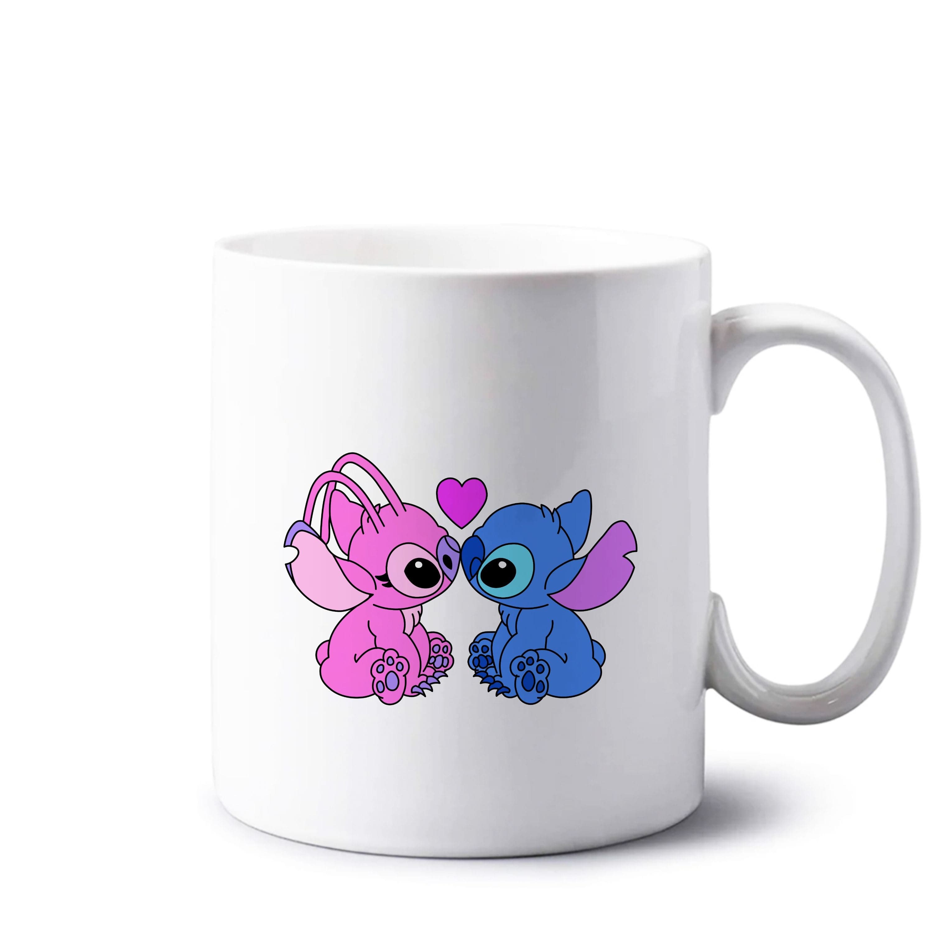 Angel And Blue Alien - Pink Alien Mug