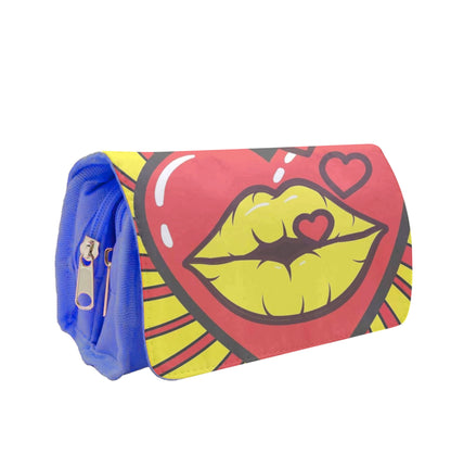 Spiral Kiss - Pop Art Pencil Case