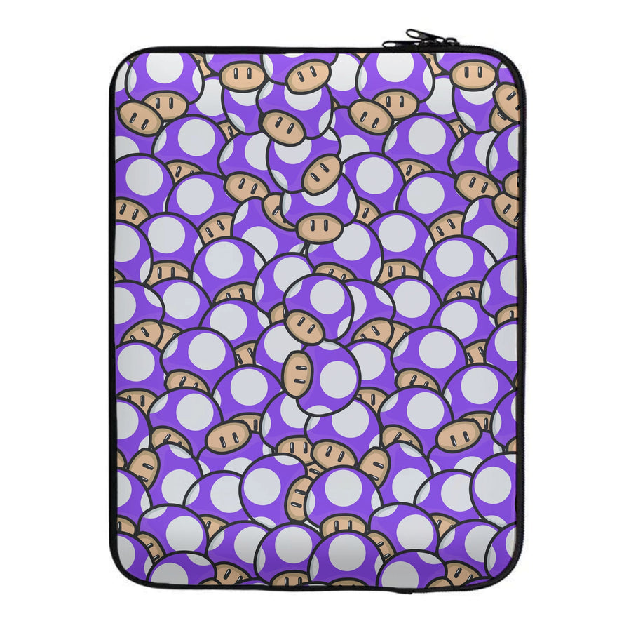 Mushroom Pattern - Purple Laptop Sleeve