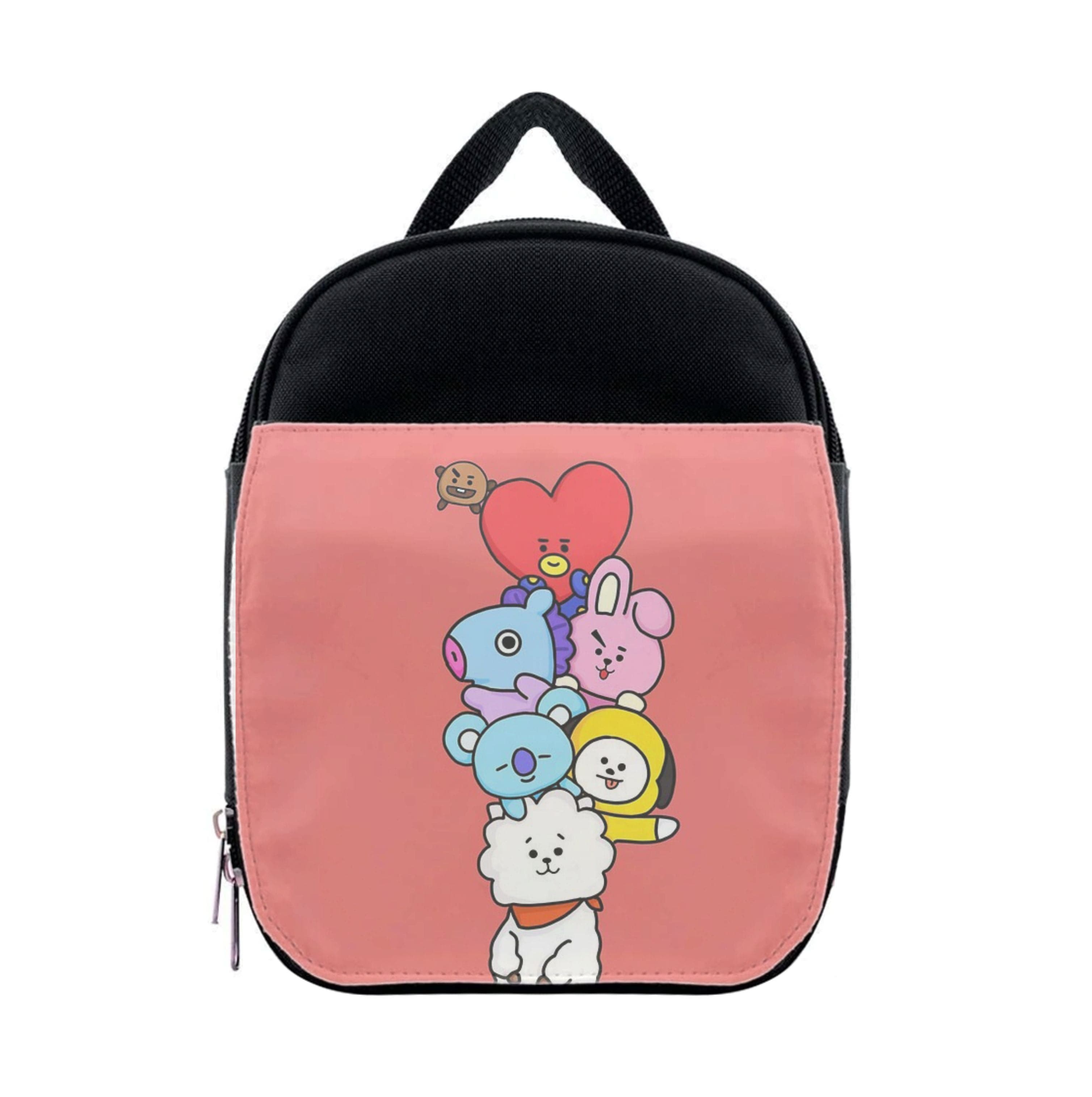 Red BT21 - RJ, Mang, Koya, Chimmy, Cooky, Shooky, Tata - K Pop Lunchbox