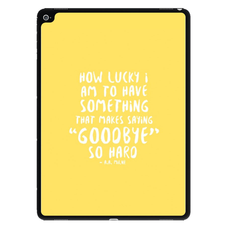 How Lucky I Am - Winnie The Pooh iPad Case