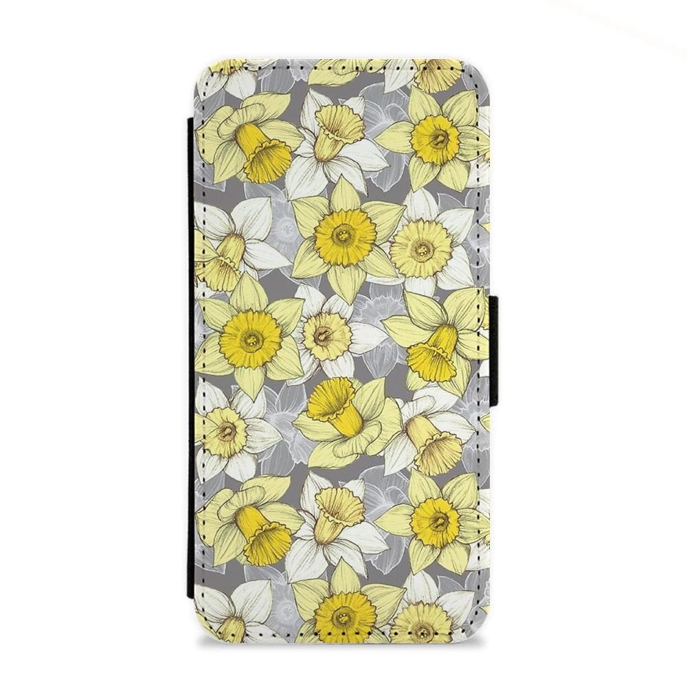 Daffodil Daze - Spring Pattern Flip Wallet Phone Case - Fun Cases