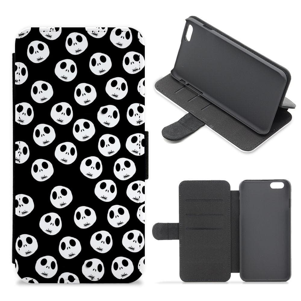 Jack Skellington Pattern - Nightmare Before Christmas Flip / Wallet Phone Case - Fun Cases