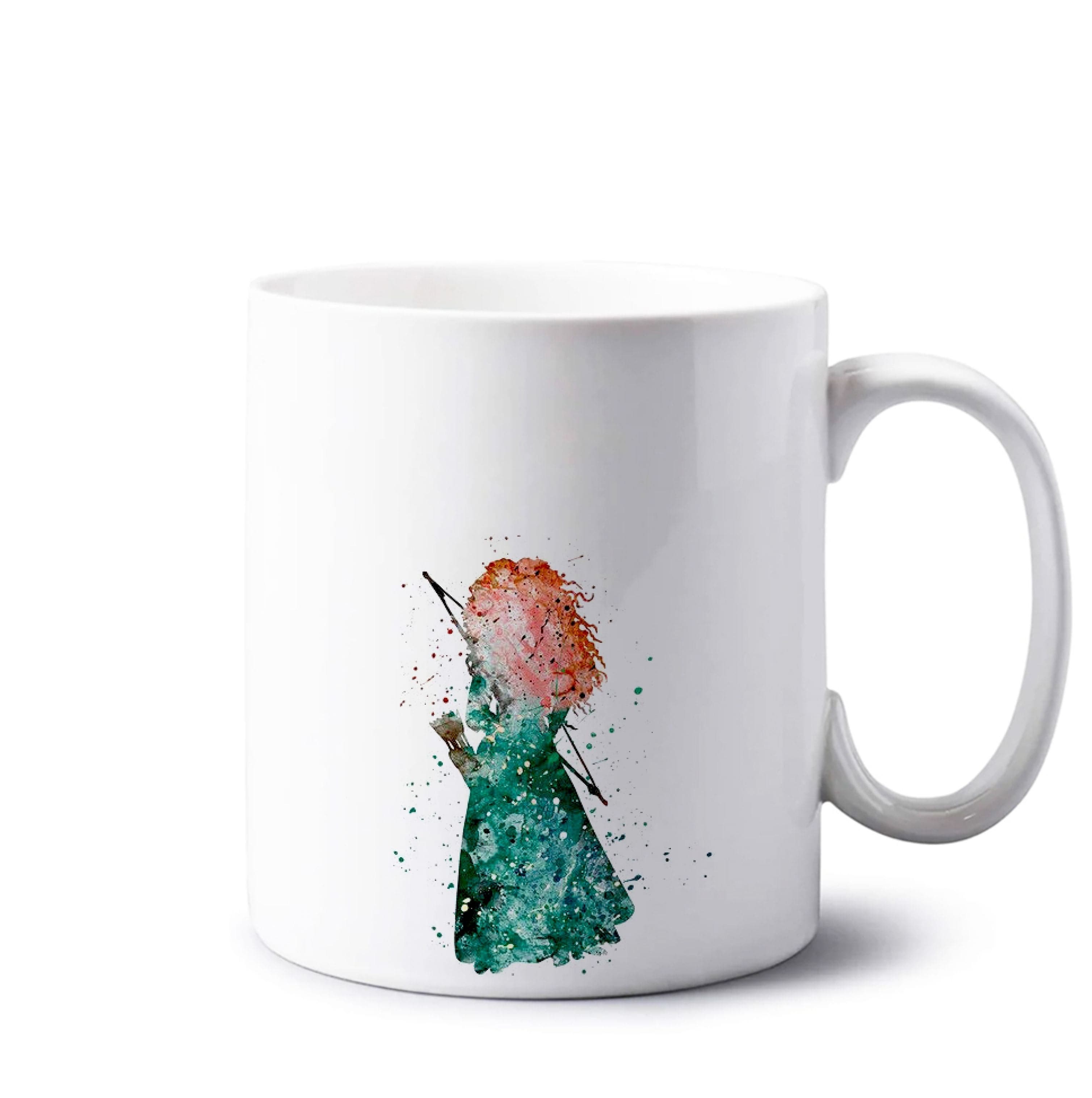 Watercolour Princess Merida Brave Fairytale Mug