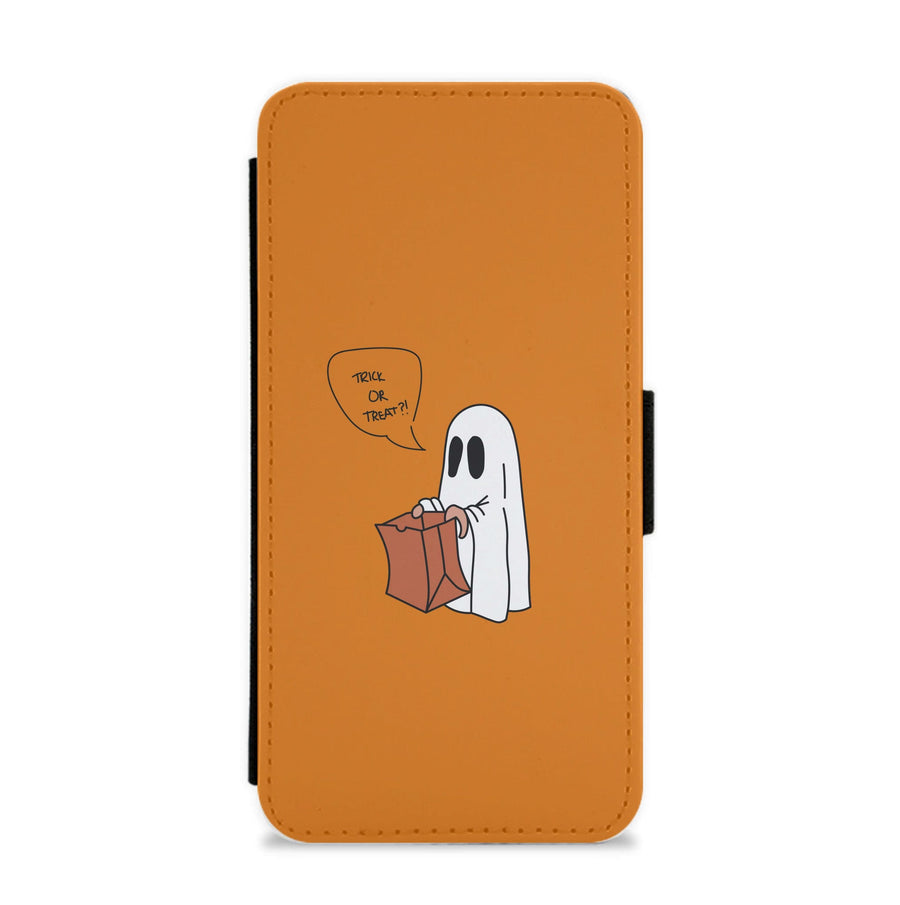 Trick Or Treat Ghost - Halloween Flip / Wallet Phone Case