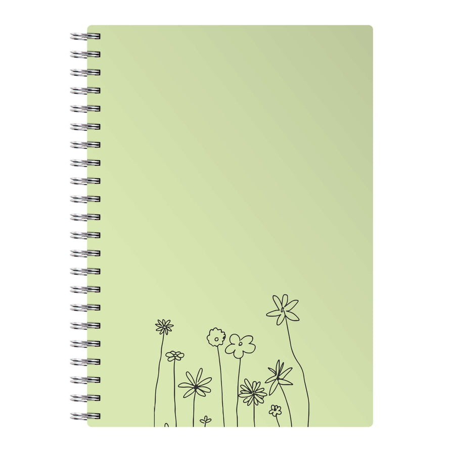 Floral Outline - Floral Notebook