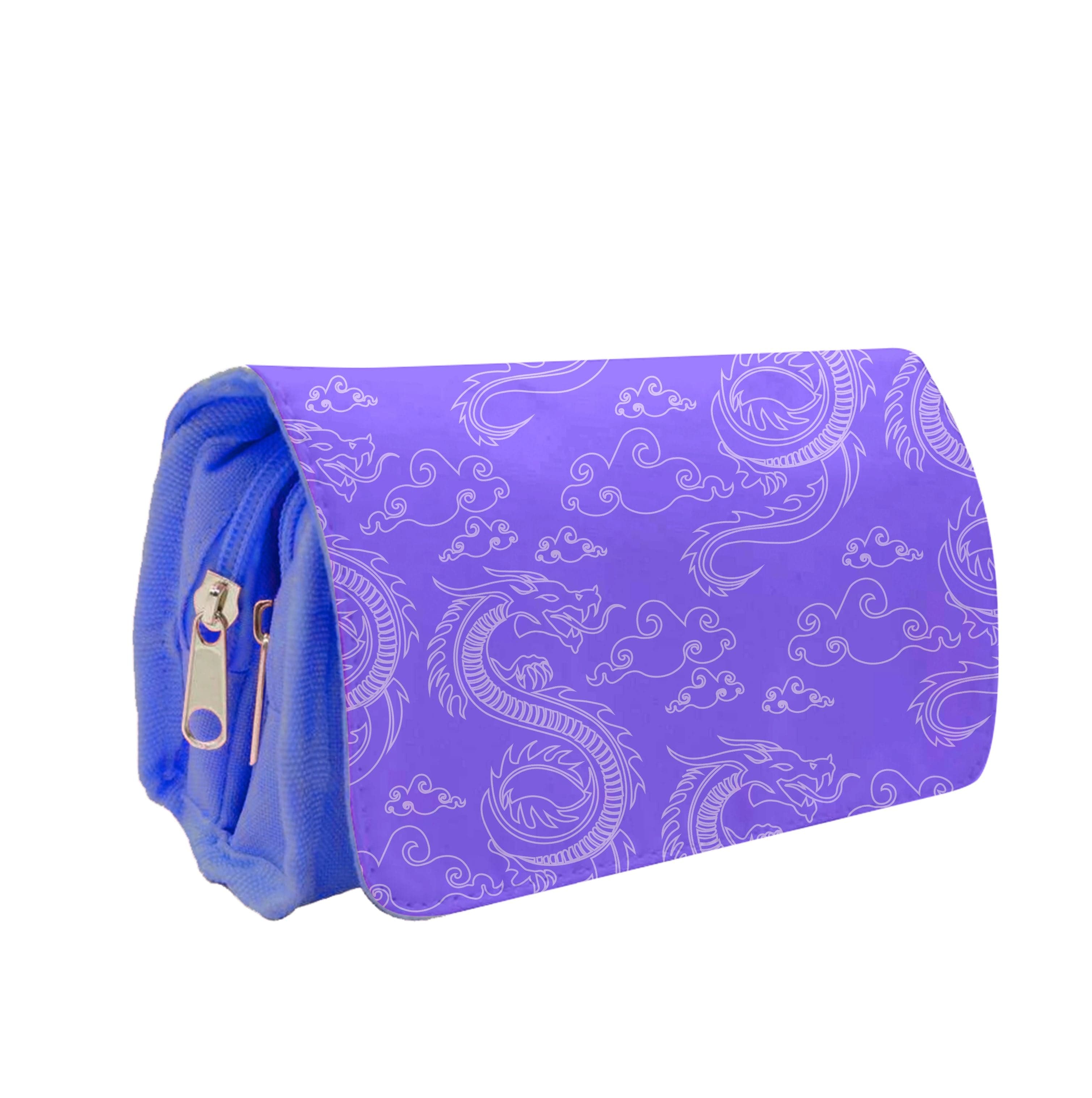 Purple Dragon Pattern Pencil Case