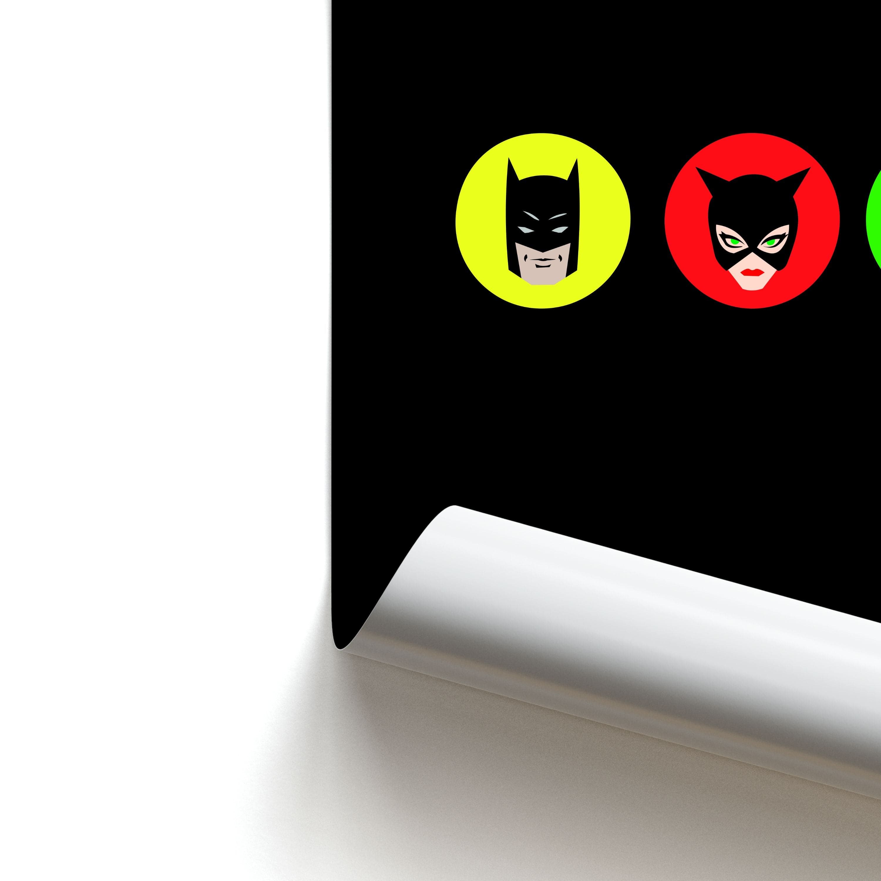 Bat Superhero, Cat Superhero & Superhero Sidekick Poster