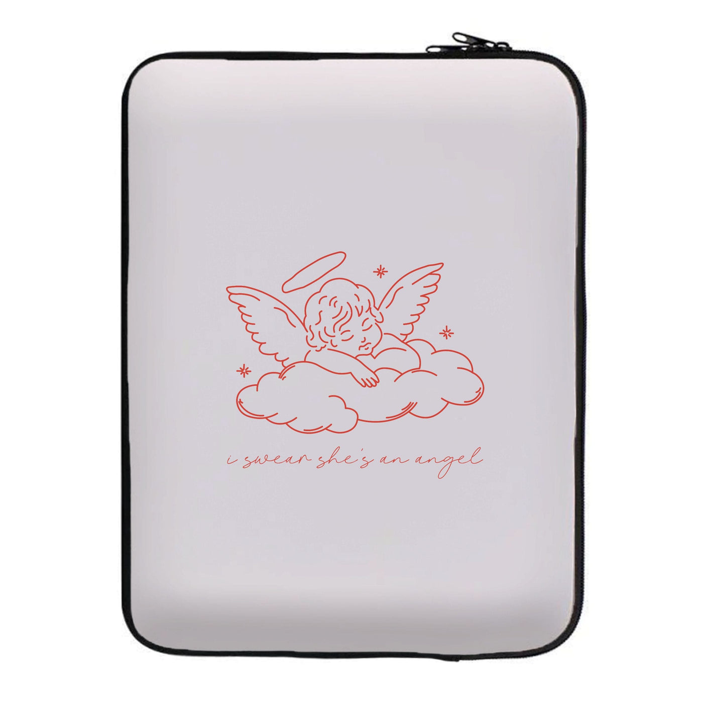 I Swear Shes An Angel - Clean Girl Aesthetic Laptop Sleeve