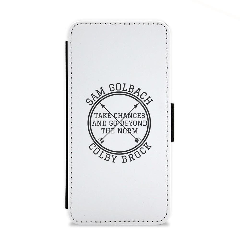 Sam and Colby Flip Wallet Phone Case - Fun Cases