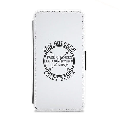 Sam and Colby Flip Wallet Phone Case - Fun Cases