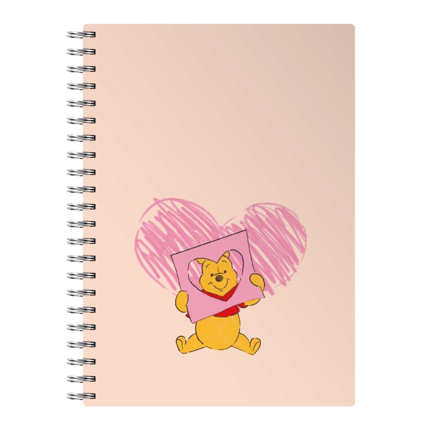 Pooh Heart Drawing Valentine's Notebook