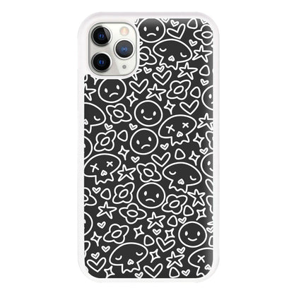 Black Skulls - Skate Aesthetic  Phone Case