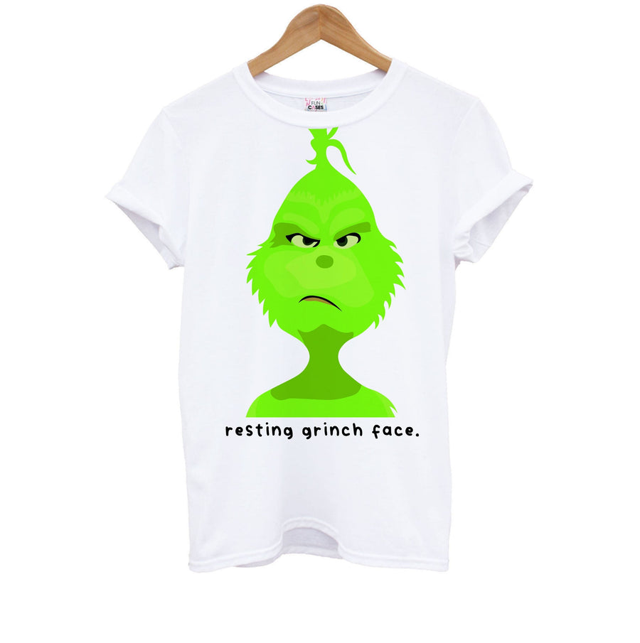 Resting Grinch Face - Grinch Kids T-Shirt