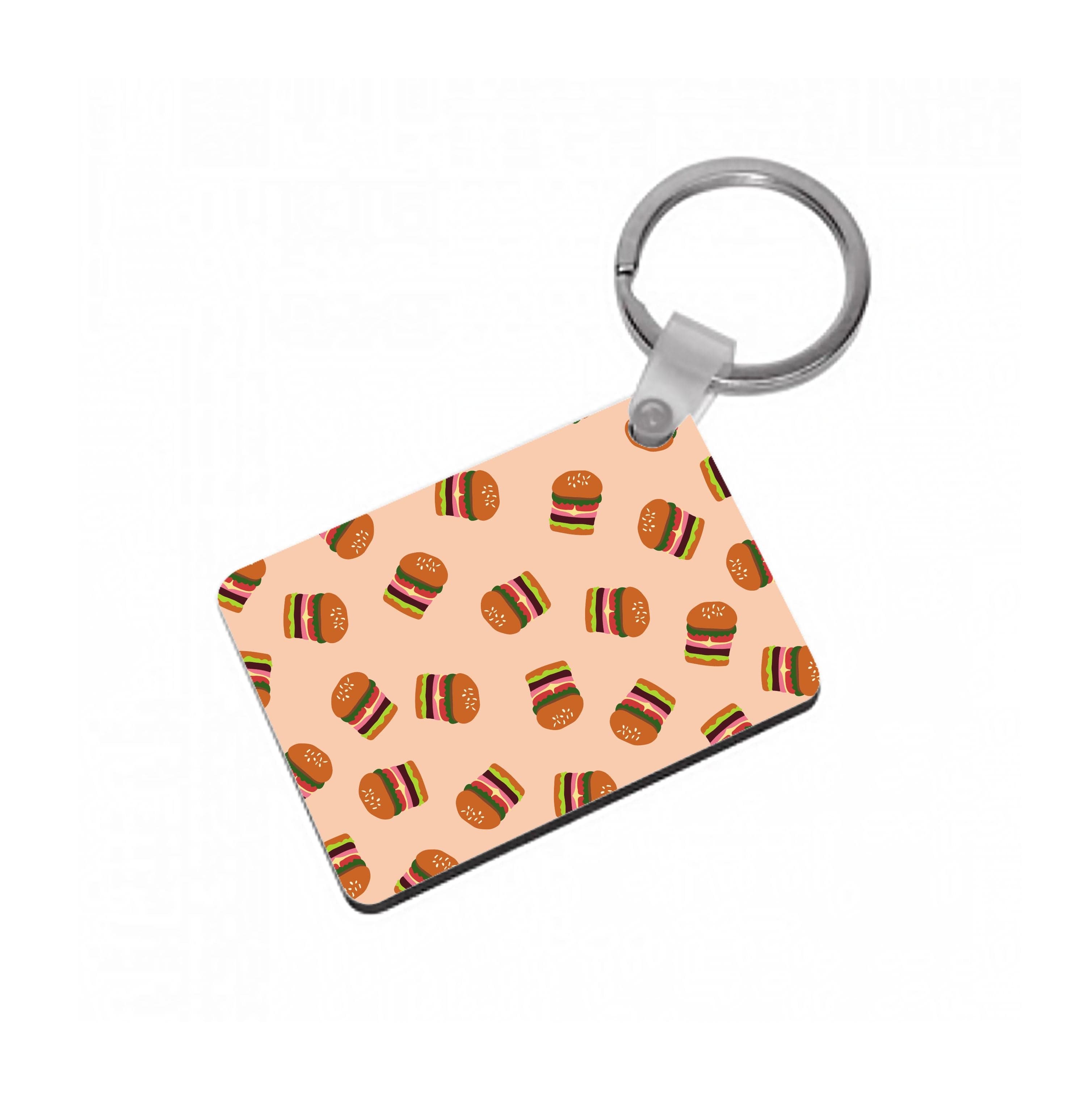 Burgers - Fast Food Patterns Keyring