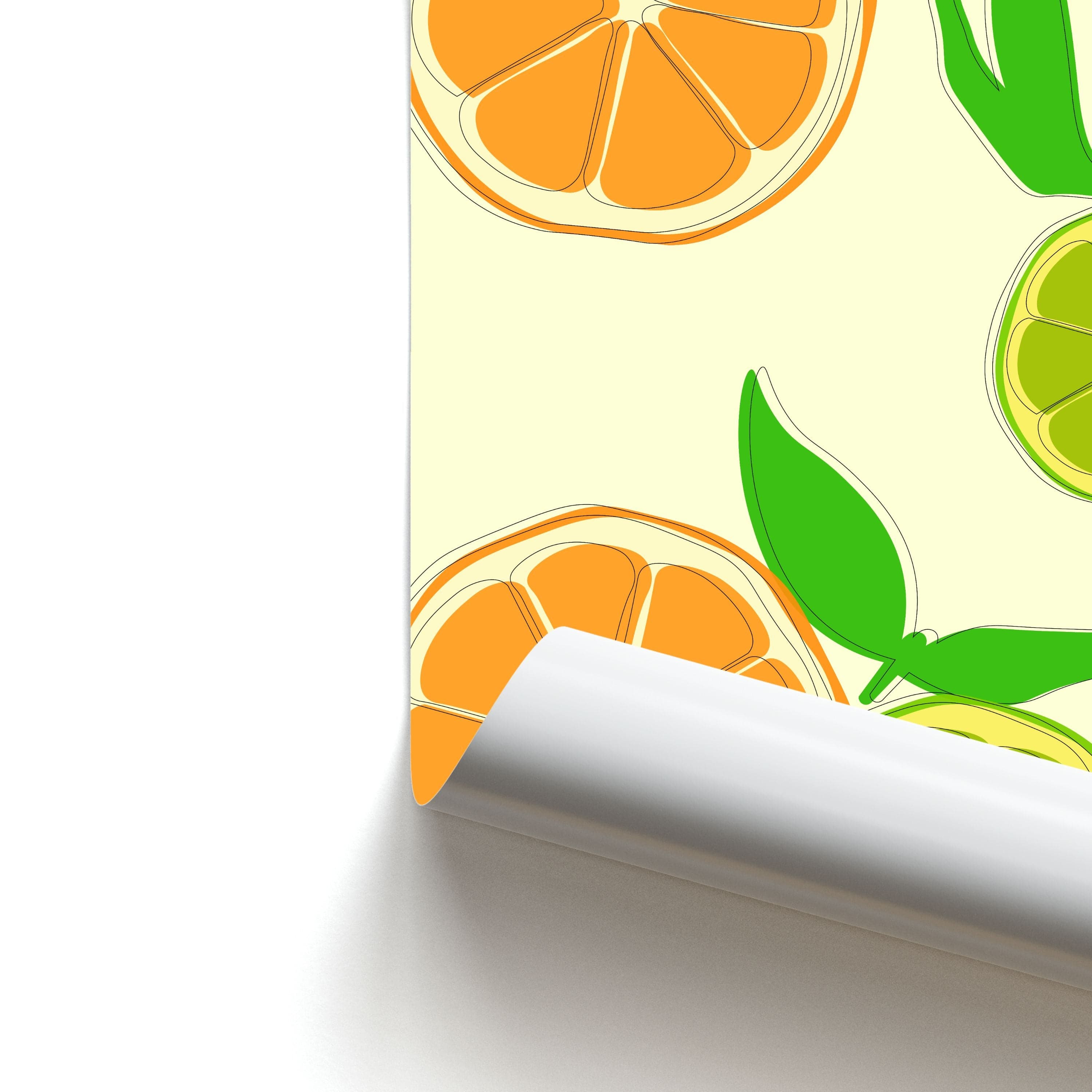 Oranges, Leomns And Limes - Fruit Patterns Poster